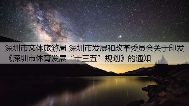 深圳市文体旅游局 深圳市发展和改革委员会关于印发《深圳市体育发展“十三五”规划》的通知